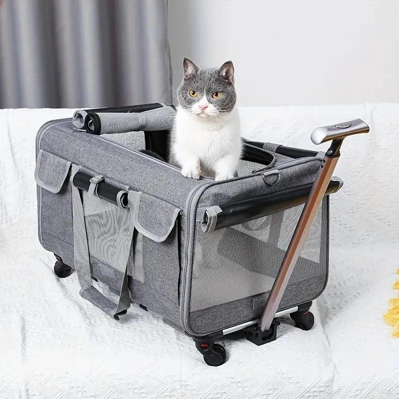 Extra Large Portable Pet Trolley Case Detachable Dog