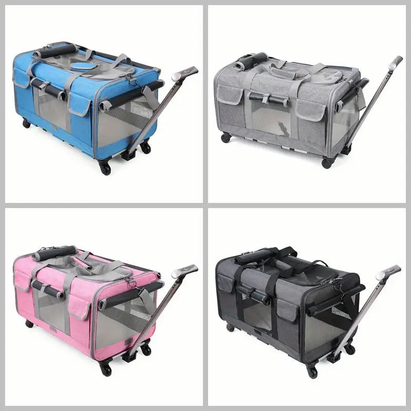 Extra Large Portable Pet Trolley Case Detachable Dog