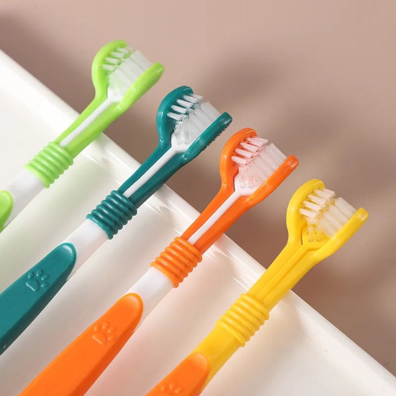 Pet Toothbrush Dog Plastic Toothbrush Removing Bad Breath