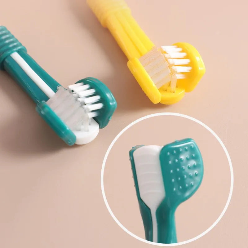 Pet Toothbrush Dog Plastic Toothbrush Removing Bad Breath