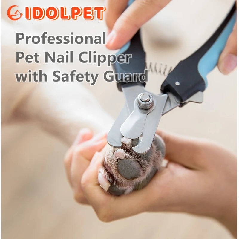 Professional Pet Nail Clipper with Safety Guard Stainless