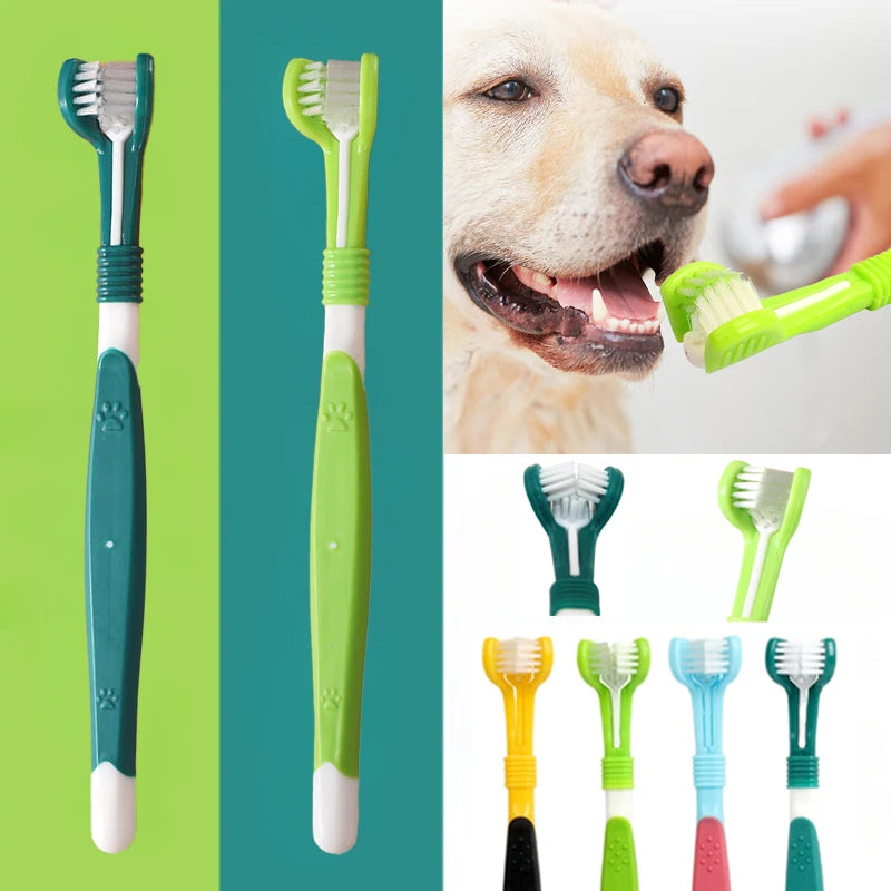 Pet Toothbrush Dog Plastic Toothbrush Removing Bad Breath
