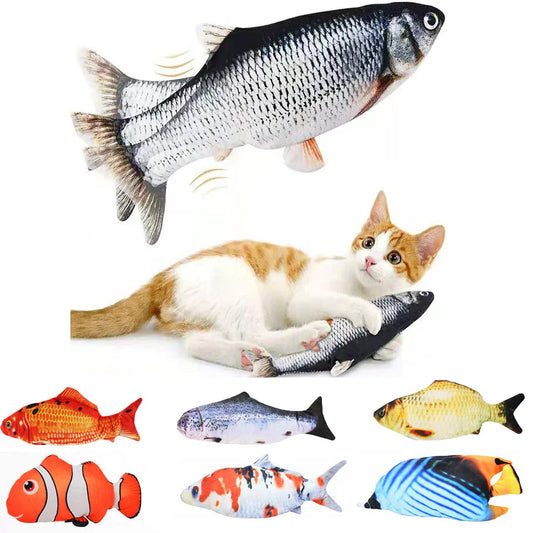 Cat Toys Fish USB Charger Fish Interactive Electric
