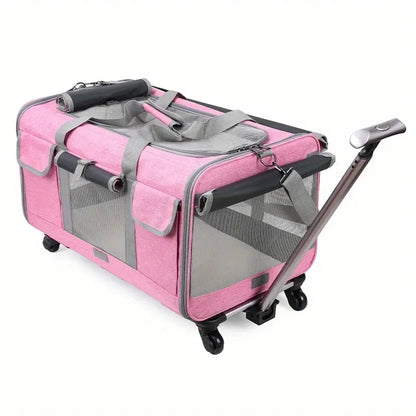 Extra Large Portable Pet Trolley Case Detachable Dog