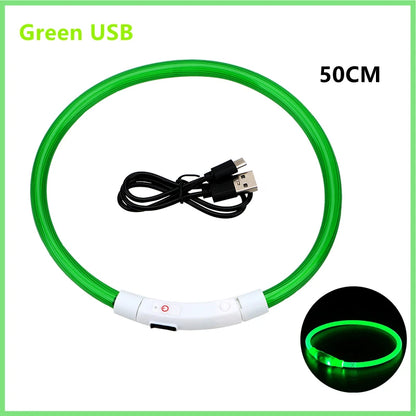 USB Rechargeable Luminous Collar Adjustable Led