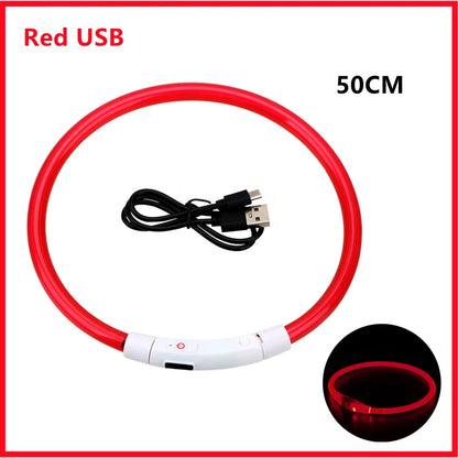 USB Rechargeable Luminous Collar Adjustable Led