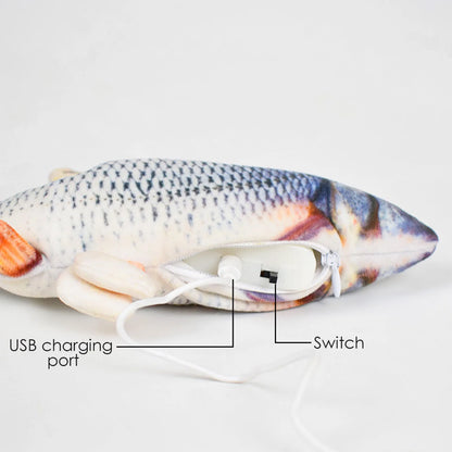 Cat Toys Fish USB Charger Fish Interactive Electric