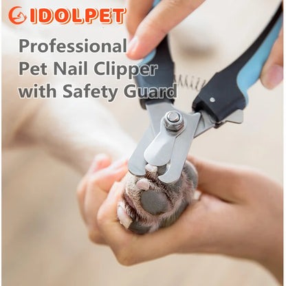 Professional Pet Nail Clipper with Safety Guard Stainless