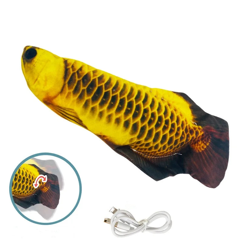 Cat Toys Fish USB Charger Fish Interactive Electric