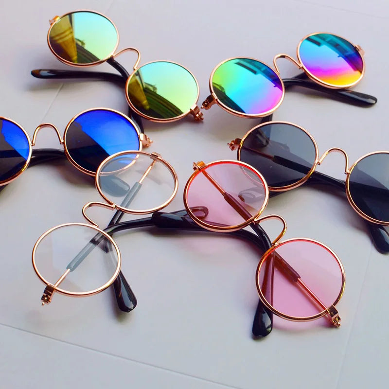 Lovely Vintage Round Cat Sunglasses Reflection Eye wear