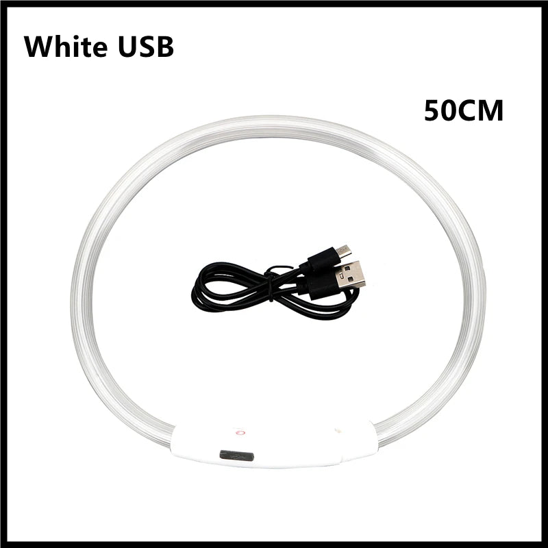 USB Rechargeable Luminous Collar Adjustable Led