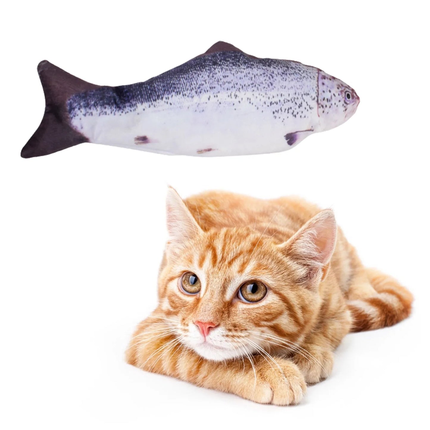 Cat Toys Fish USB Charger Fish Interactive Electric