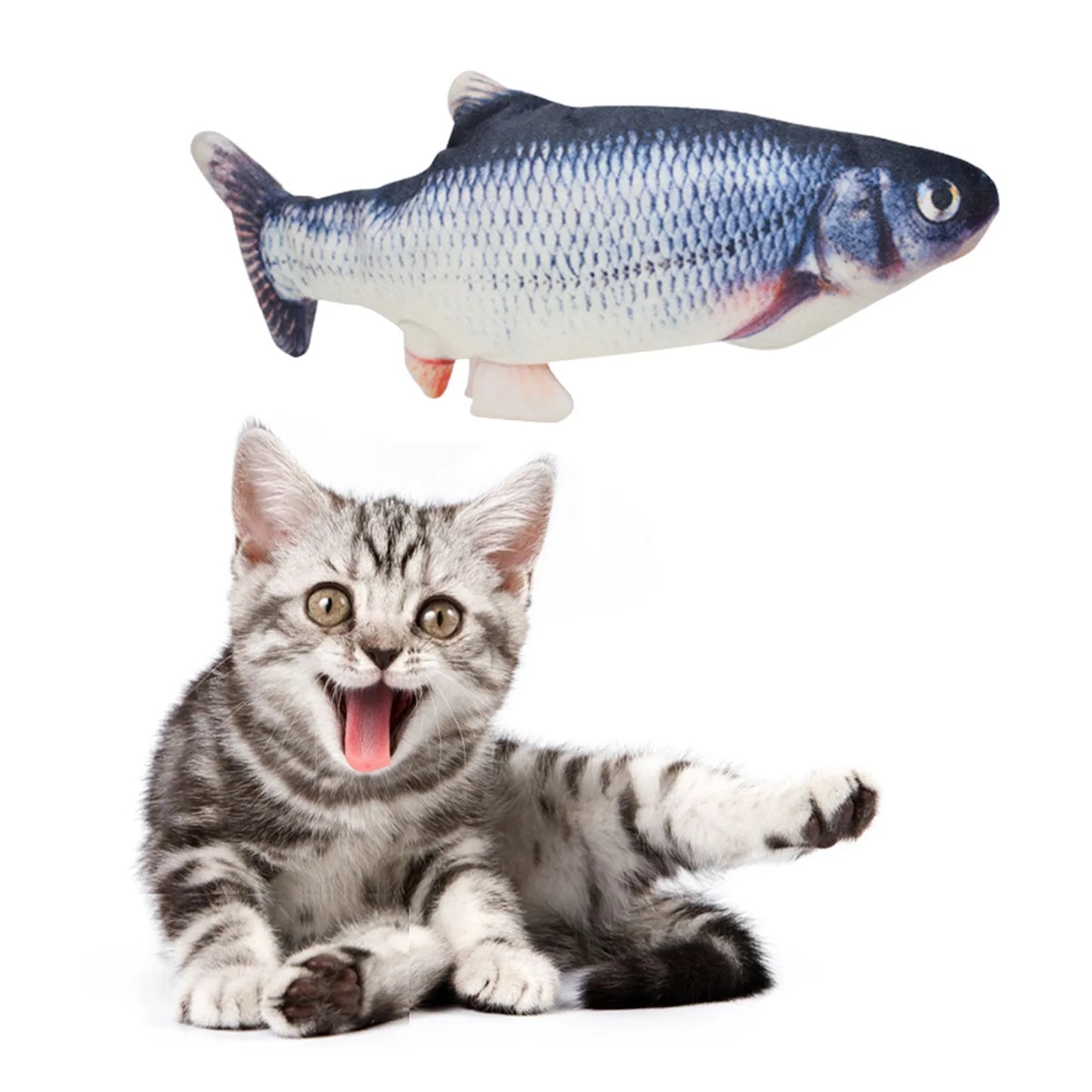 Cat Toys Fish USB Charger Fish Interactive Electric