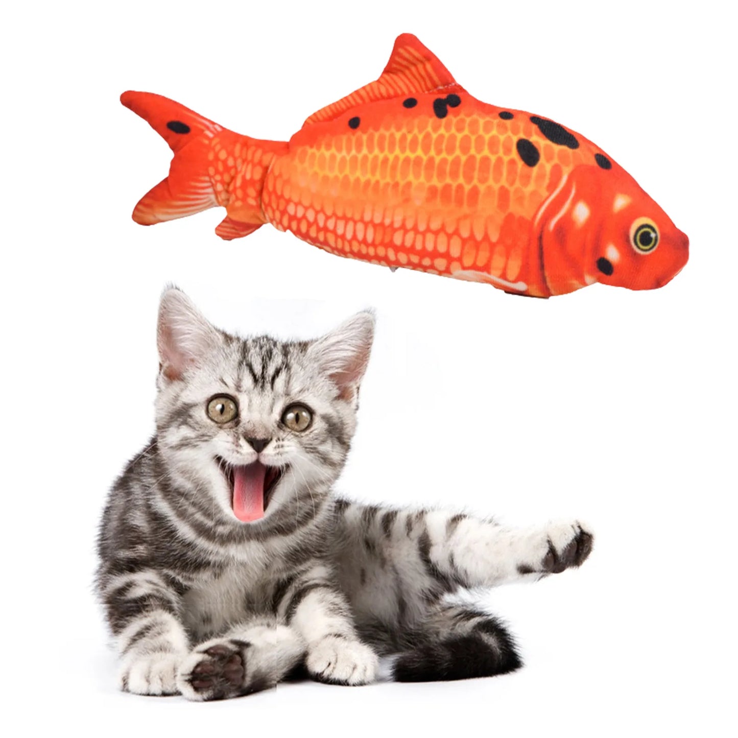 Cat Toys Fish USB Charger Fish Interactive Electric